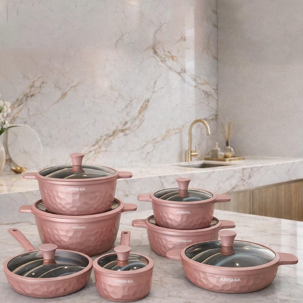 Arshia 14-piece Diamond Cookware Set – 3846/2 طقم جرانيت دايمونج أرشا 14 قطعة