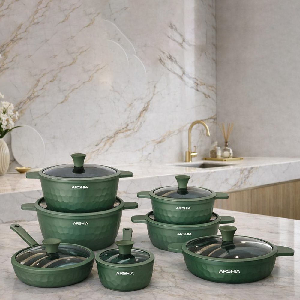 Arshia 14-piece Diamond Cookware Set – 3846/2 طقم جرانيت دايمونج أرشا 14 قطعة